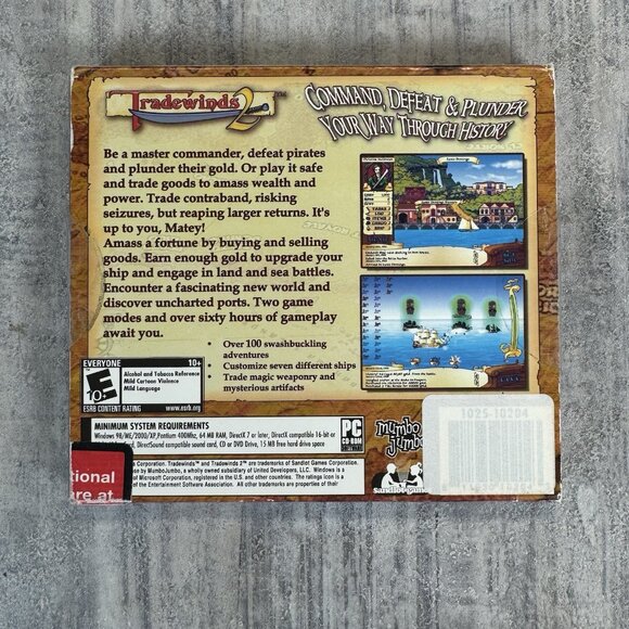 Tradewinds 2  PC  Sail Into Adventure Mumbo Jumbo 2005 Brand New With Sleeve - Picture 2 of 9